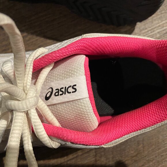 ASICS GEL DEDICATE 8 PICKLEBALL SNEAKERS WHITE/BLK/PINK Size 8.5 - Picture 7 of 8